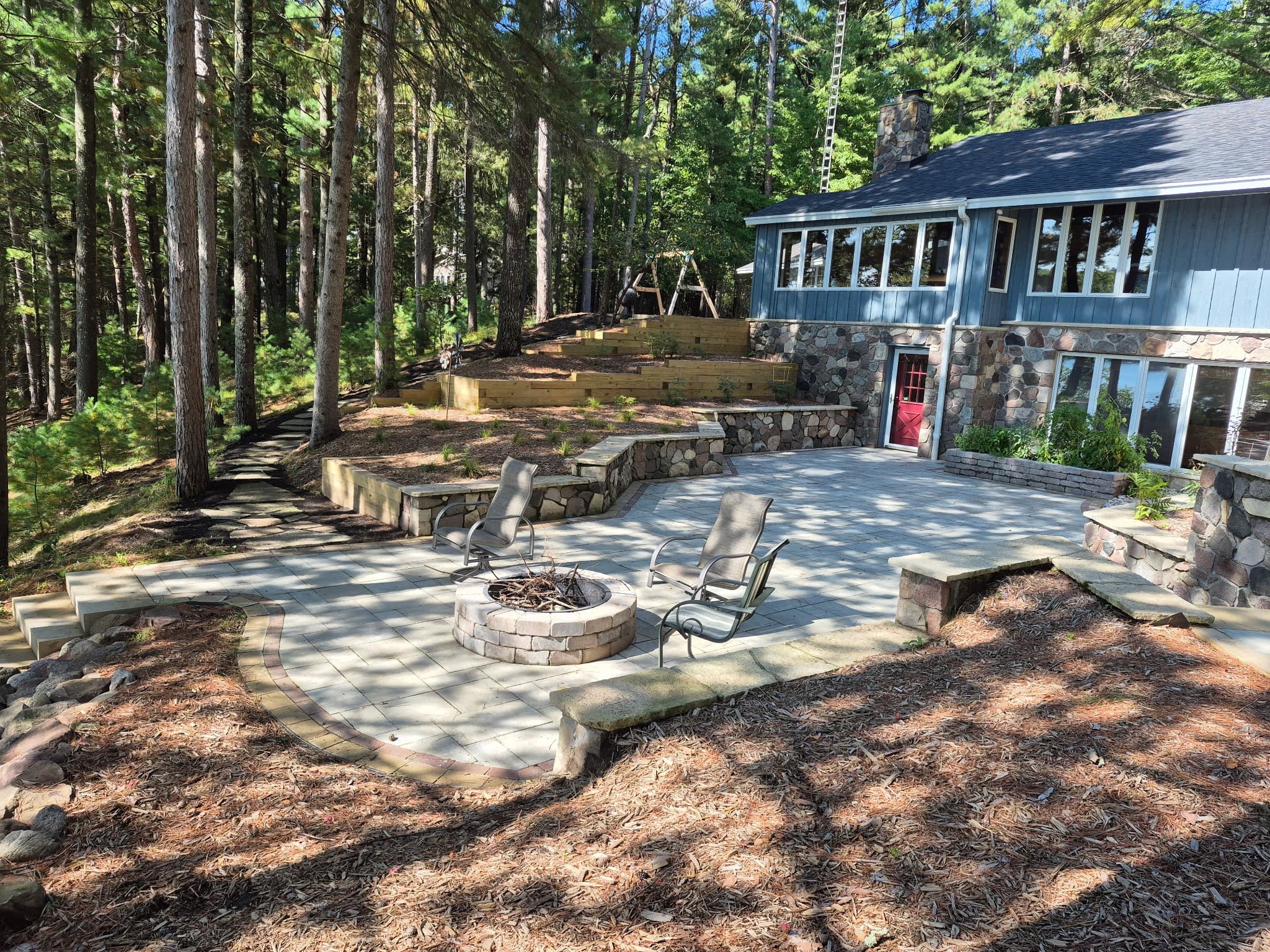 Lakeside Paver Patio & Fire Pit in Wautoma, WI