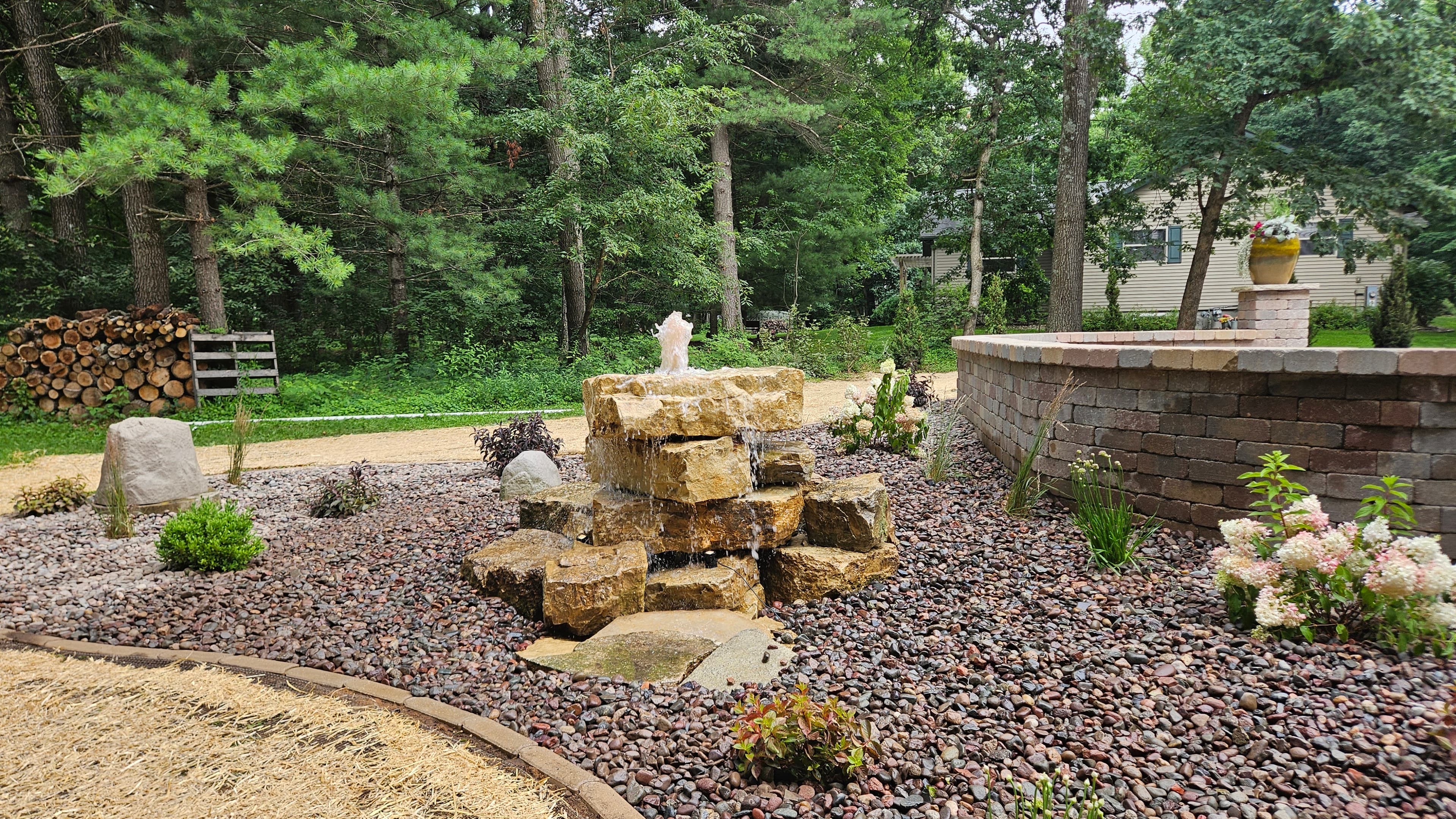 Natural Stone Water Feature in Reedsburg, WI